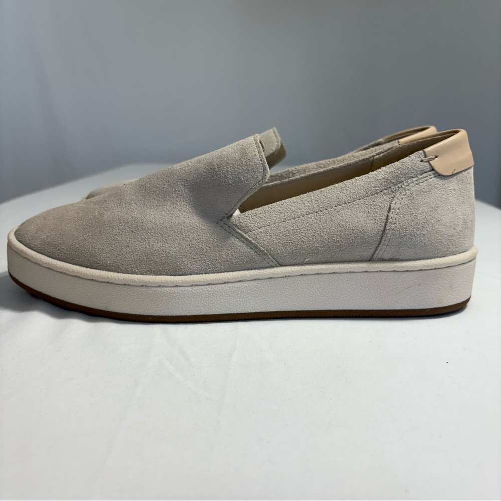 Lucky Brand Women's LK Hadie Suede Slip On Sneakers Shoes Tan Size 8.5 EUC